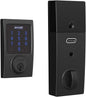 Schlage BE469ZP CEN 622 Connect Smart Deadbolt with Alarm with Century Trim in Matte Black, Z-Wave Plus Enabled