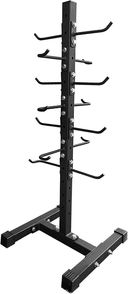BLUSLM Cable Attachment Rack for Lat Pull Down Bar, Heavy Duty Steel Lat Bar Organizer, Gym Storage Rack for LAT Pulldown Attachments