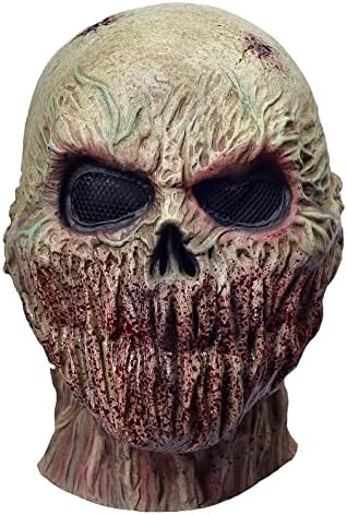TAUXBLO Scary Halloween Zombie Mask Realistic Horror Mask Novelty Costume Party Latex Full Head Mask Creepy Cosplay Props