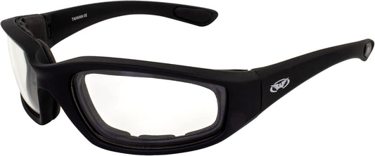 Global Vision Eyewear Kickback Sunglasses with Ethylene Vinyl Acetate Foam, Clear Lens
