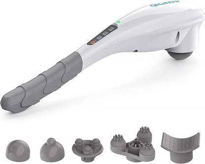RENPHO Rechargeable Hand Held Massager, Cordless Electric Back Massager for Neck, Shoulder, Foot, Leg, Calf, Gifts for Women Men