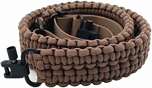 VVAAGG Two-Point Sling with Swivel, Non-Slip Paracord Sling with Adjustable Length Strap