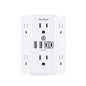 Wall Outlet Extender Surge Protector with 6 AC Outlets and 4 USB Ports, 3-Sided Multi Plug Wall Adapter with USB-C, 1800J Power Strip for Home, Office, and Dorm Room - PuriLite