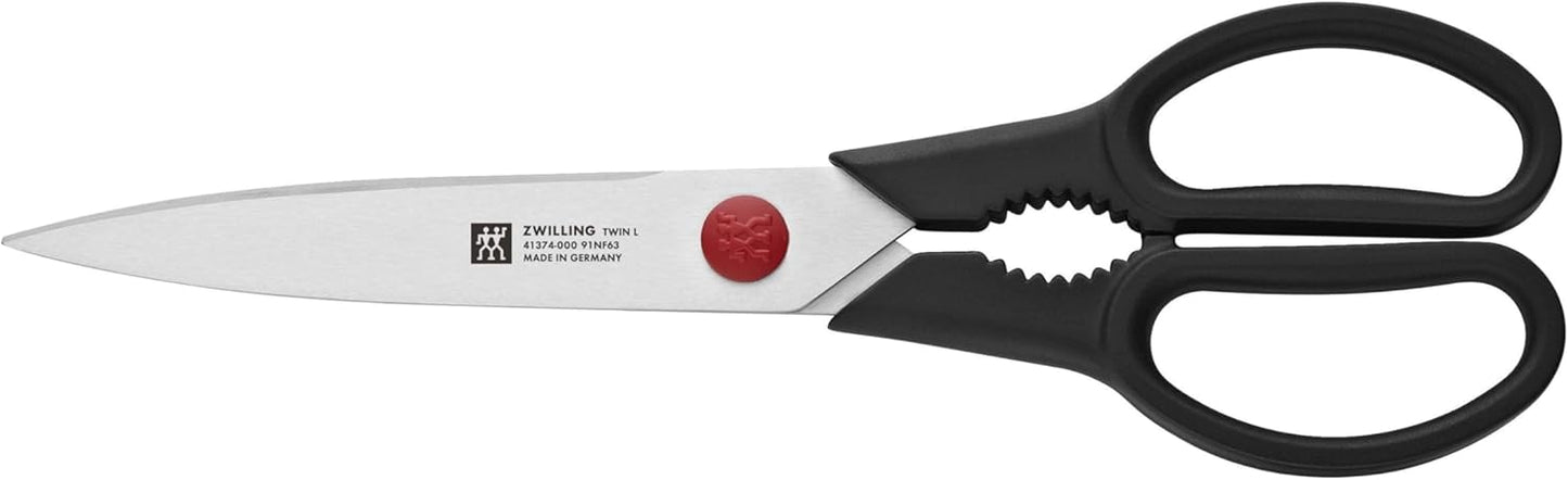 ZWILLING Gourmet 7-Piece Self Sharpening Block Set | Set Contains : 4" Paring | 6" Utility | 5" Tomato/Utility | 8" Bread | 8" Chef | Twin L Multi-Purpose Scissors