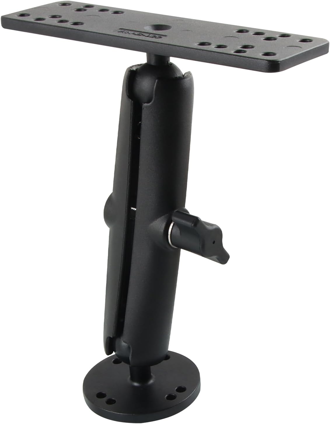 RomHaus Marine-Grade Metal Fish Finder Mount for Boat with B Size Ball 1"/25mm, 5.91" Arm and Universal Fish Finder Mounting Plate, Drilled Base, Compatible with Garmin, Lowrance, Humminbird and More