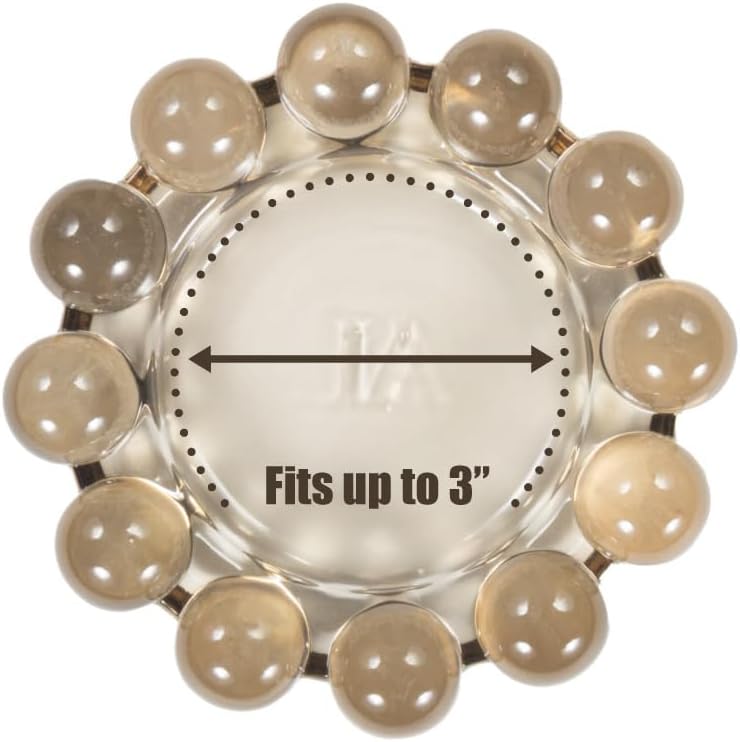 Smoky Glass Bubble Candle Dish – Modern Decorative Candle Holder for Votives, Tea Lights & Diffusers, Small Tabletop Glass Tray (5" Diameter)