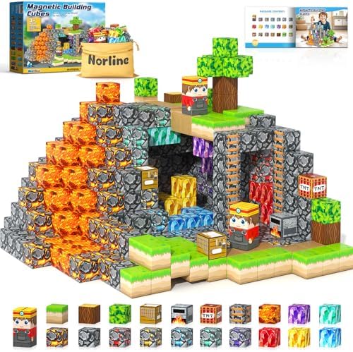100-Piece Magnetic Building Blocks Set for Kids – STEM Learning Construction Toy, Sensory Magnetic Cubes for Creative Play Ages 3+ - PuriLite