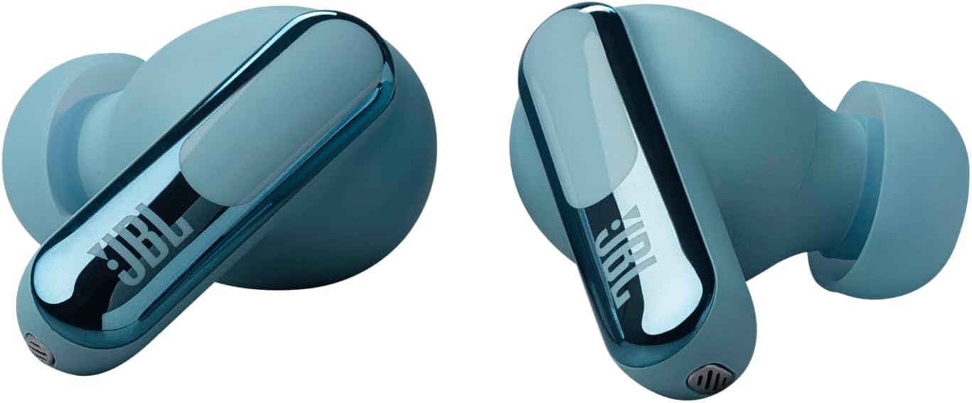 JBL Live Beam 3 - True Wireless Noise-Cancelling Closed-Stick Earbuds, 48Hrs Total Playback, Wireless Charging, 6 Mics for Perfect Calls, Multi-Point Connection, IP55 Waterproof and dustproof