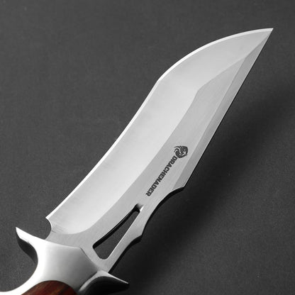 DRACHENADER Fixed Blade Knife with Leather Sheath, Full Tang Survival Knife, M390 Steel Hunting and Camping Outdoor Survival and Bushcraft