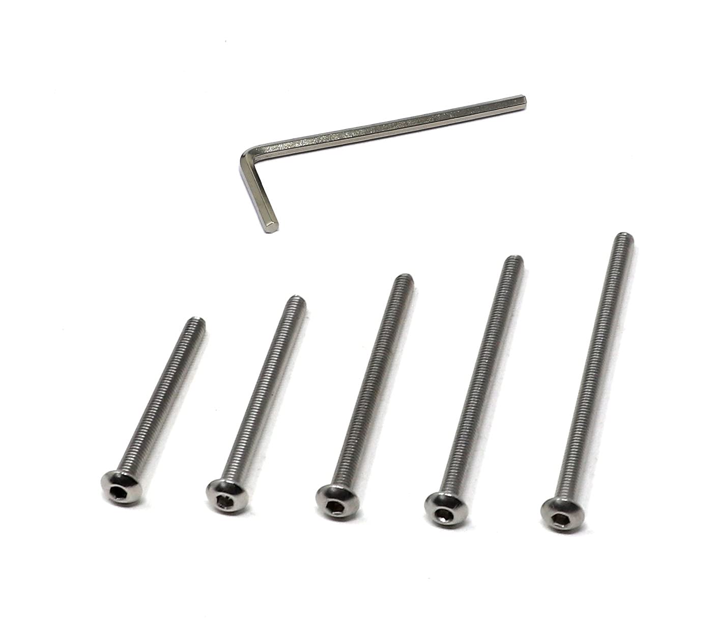 iexcell 50 Pcs M6 x 20mm Thread Pitch 1 mm Stainless Steel 304 Hex Socket Button Head Cap Screws Bolts Kit