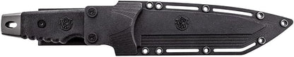 Smith & Wesson 10.6in High Carbon S.S. Fixed Blade Knife with 5.2in Tanto Blade and TPE Handle for Outdoor, Tactical, Survival and EDC
