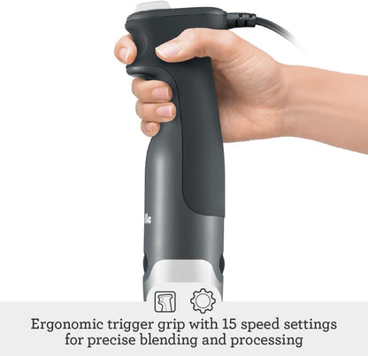 Breville the Control Grip Immersion Blender, BSB510XL, Brushed Stainless Steel