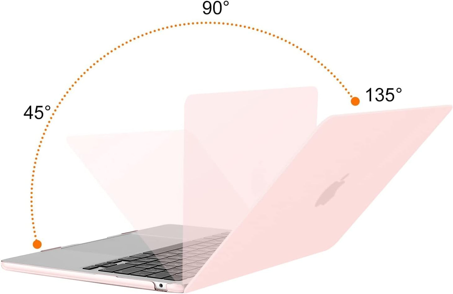MOSISO Compatible with MacBook Air 13 inch Case 2025 2024 2023 2022 M4 A3240 M3 A3113 M2 A2681, Plastic Hard Shell&Keyboard Cover&Screen Film&Pouch for MacBook Air 13.6 inch Case, Crystal Clear