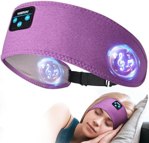 Sleep Headphones Bluetooth Headband, Voerou Wireless Sleeping Headphones Earbuds Sleep Mask with Stereo Speakers-Cool Tech Gadget for Men Women,Perfects for Sleep Workout Running Yoga Travel Insomnia