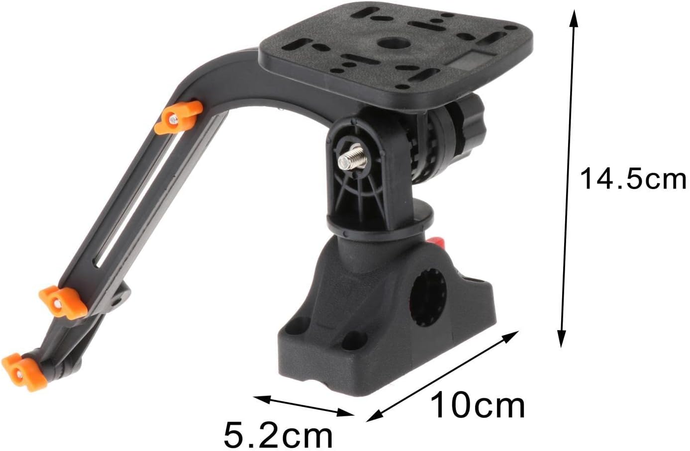 AMLESO Fish Finder Mount Bracket Transducer Mounting Arm Mounting Plate Marine Electronic Fish Finder Mount Ball Base for Kayak Yacht Accessories