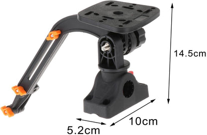 AMLESO Fish Finder Mount Bracket Transducer Mounting Arm Mounting Plate Marine Electronic Fish Finder Mount Ball Base for Kayak Yacht Accessories