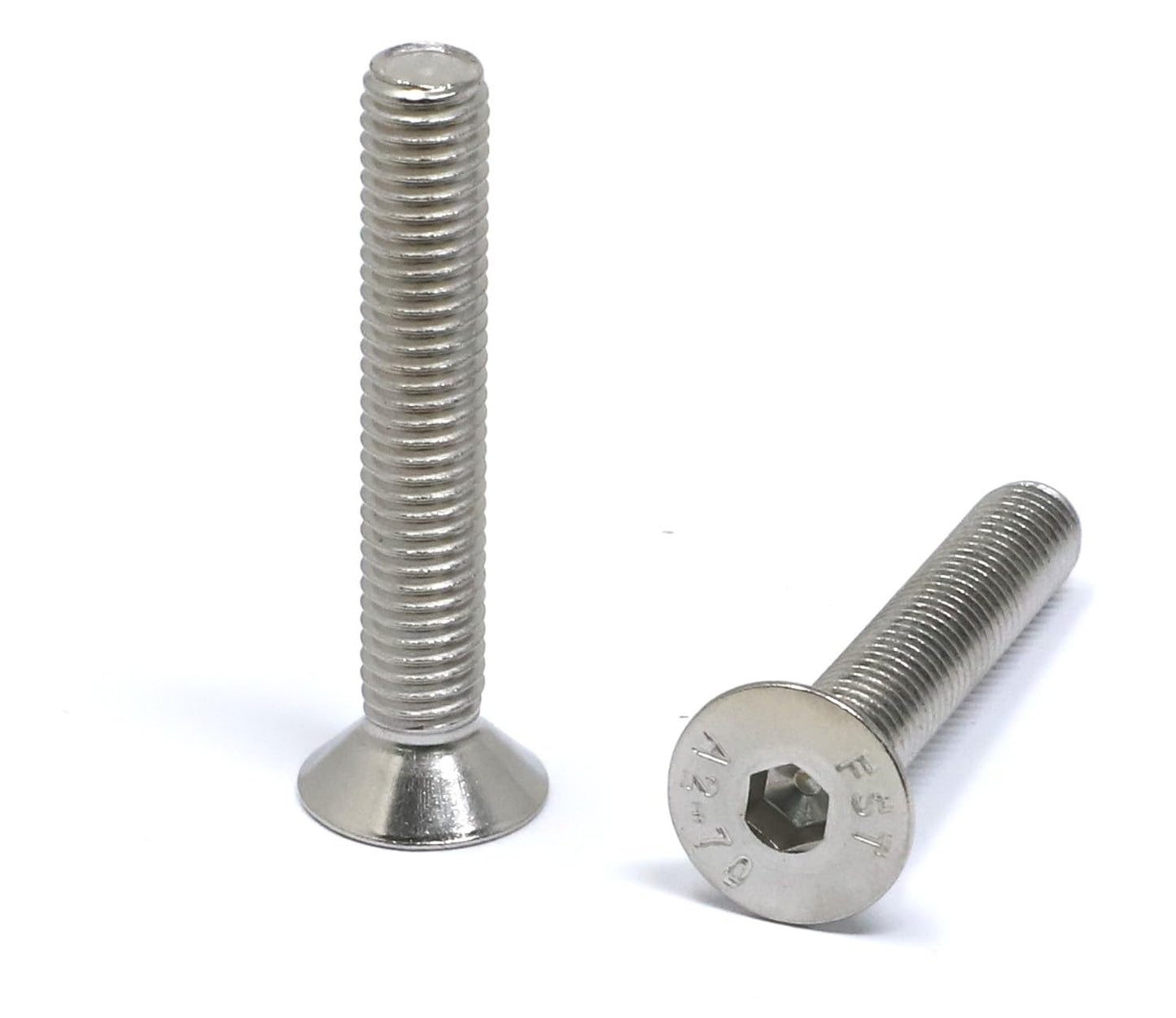 iexcell 5 Pcs M8 x 80mm Thread Pitch 1.25 mm Stainless Steel 304 Hex Socket Flat Head Cap Screws Bolts Kit
