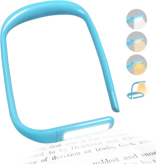 LED Neck Book Light, Adjustable Brightness, 3 Color Modes for Reading Light, Portable Bendable Arm Lamp for Bed, Repair, Camping, Night Running, Walking, Knitting (1PCS)