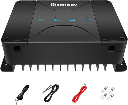 Renogy DC to DC 50A On-Board Charger with MPPT, for Gel, AGM, and Lithium Batteries, Using Multi-Stage Charging, Capable for Solar Panel and Alternator