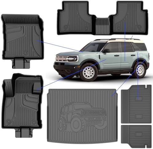 AOMSAZTO Floor Mats & Trunk Mat for 2024 2025 Chevy Equinox EV (Non Fuel),TPE All Weather Protection 2 Rows Car Floor Liners with Cargo Liner for Chevrolet Equinox EV (Non Fuel)