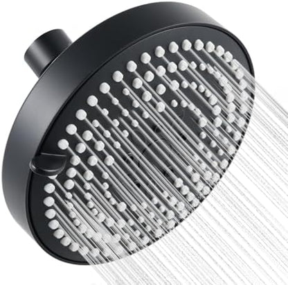 OFFO Shower Head, High Pressure Shower Head with 6 Mode, Fixed Showerheads for Strong Water Flow & Relaxing Shower Experience, Chrome