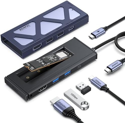M.2 NVMe SSD Enclosure | Tool-Free USB-C 10Gbps Adapter | Supports 2230/2242/2260/2280 SSDs | External Hard Drive for PC and Laptop | Power Loss Protection with Aluminum Alloy Shell - PuriLite