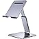UGREEN Tablet Stand for Desk, Aluminum Stand for iPad Extended Height, Adjustable Foldable Portable Desktop Stand Holder for iPad Pro 12.9 11 9.7 10.5 iPad Air Mini Galaxy Surface iPhone 14 Pro, Grey
