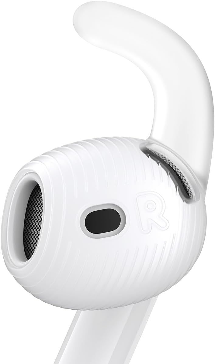 Gcioii 3 Pairs Ear Hooks Covers for AirPods Pro 2 [Added Storage Pouch] Anti-Slip Accessories Compatible with Apple AirPods Pro 2nd Generation (White)