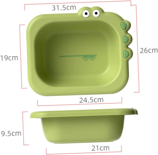 ERINGOGO Large Green Baby Wash Basin for Infants Portable Cartoon Boys and Girls Bath Tub Suitable for Newborns and Toddlers - PuriLite