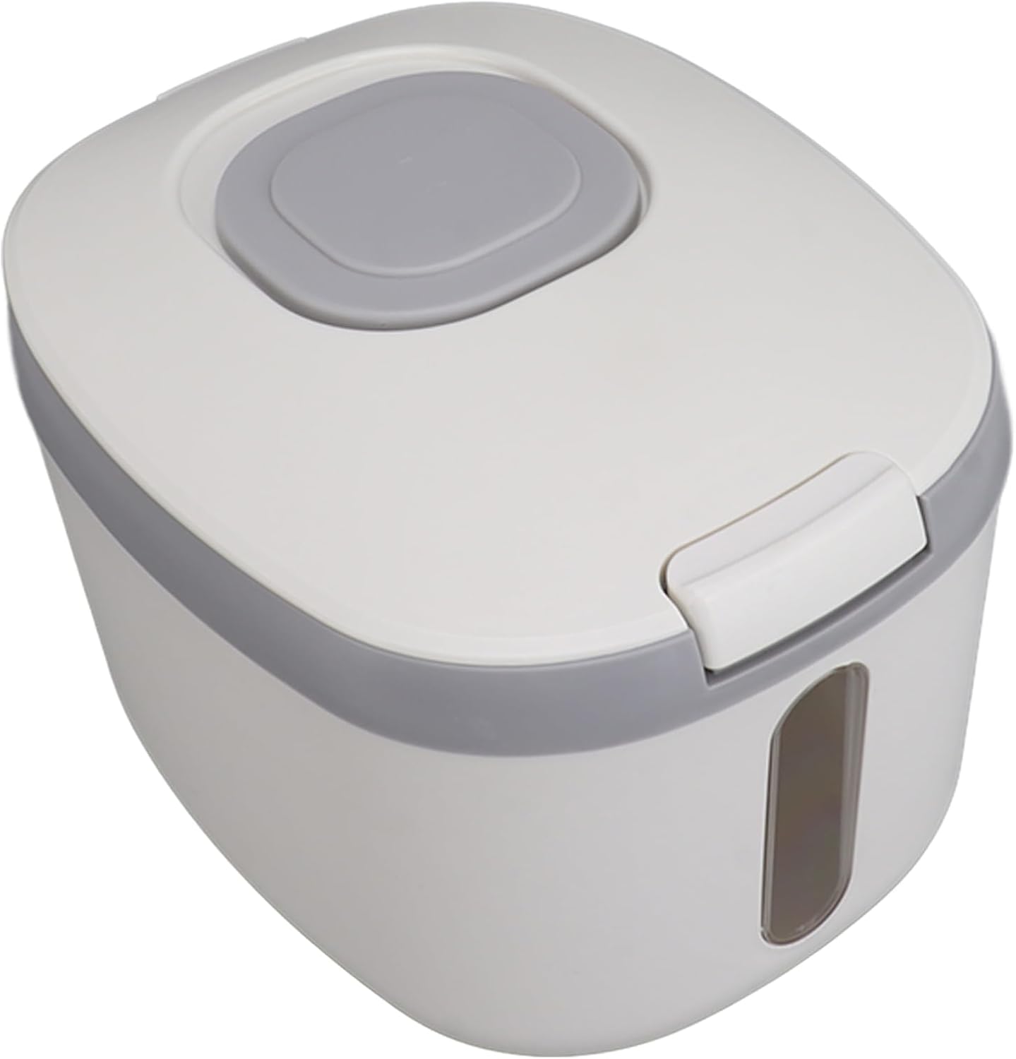 Rice Container, Bug Proof Rice Storage Bin, Odorless Airtight Rice Box with Clear Window for Grains Sugar Flour (S Gray (5kg/11.0lb))