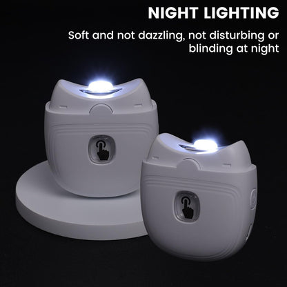 Electric Automatic Nail Clipper Automatic Fingernail Cutter with Nail Scraps Storage 300mAh USB Rechargeable Safety Fingernail Trimmer with LED Light Electric Fingernail Cutter Nail Scissors for Baby Kids Adult (White)