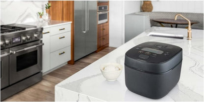 Zojirushi NW-QAC10 Induction Cooker and Warmer, 5.5 Cup Capacity | 5.5-Cup Ih Rice Cooker, Spherical Double-Nonstick Pan, Multi-Menu, Quinoa, Oatmeal, Steam Tray, Spatula, Measuring Cup