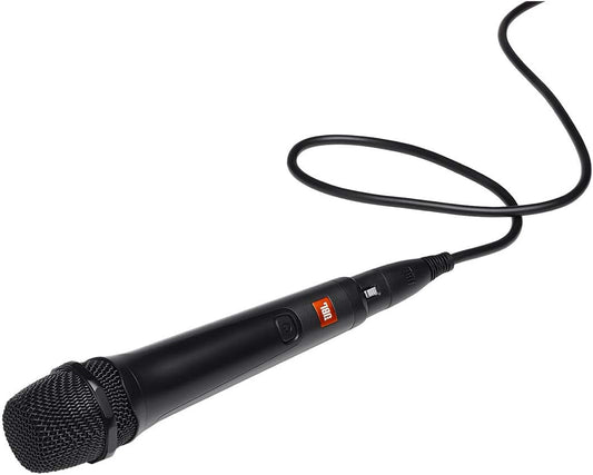 JBL PBM100 Wired Microphone - Wired Dynamic Vocal Mic with Cable - Plug the JBL PBM100 Dynamic Vocal mic into Party Box for a Sing Along or Your Next Karaoke Party - Black