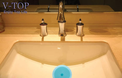 V-TOP Tub Stopper 2 Pack, 6 inches Large Silicone Drain Plug Hair Stopper Flat Suction Cover for Kitchen Bathroom Accessories and Laundry