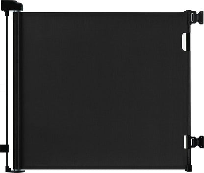 Retractable Baby Gates for Stairs, 55 Wide Mesh Dog Gate for Doorways, 33.6" Tall Easy to Use Pet Fence for The House, Toddler Safety Essentials Indoor&Outdoor, Black