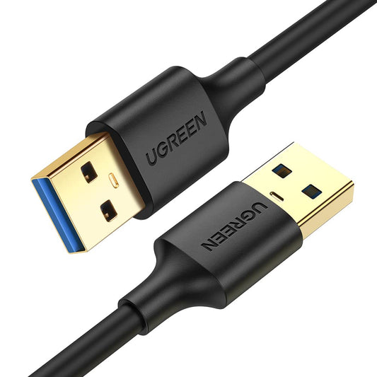 UGREEN USB Cable 3.0 A to A Cable Type A Male to Male 5Gbps Data Transfer Cord for Hard Drive, TV Box, Xbox, USB Hub, Laptop, DVD Player, Printer, Monitor, NAS, Camera, Sound Bar, 0.5 Meters
