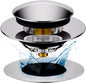 HAOMIAO Universal Pop-Up Bathtub Stopper with Clog-Proof Strainer, Bath Drain Plug (Fits 1.4-1.6 Inch Drains)