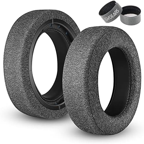 HS60 Earpads, GVOEARS Replacement Ear Pads Cushion for Corsair HS70 HS60 HS50, Softer Durable Knitted Gaming Headset Noise Isolation Earpads (Grey)