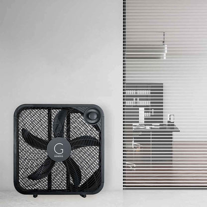 20" Box Fan, 3 Settings, Max Cooling Technology, Carry Handle, Black (G20BOX-BLK)