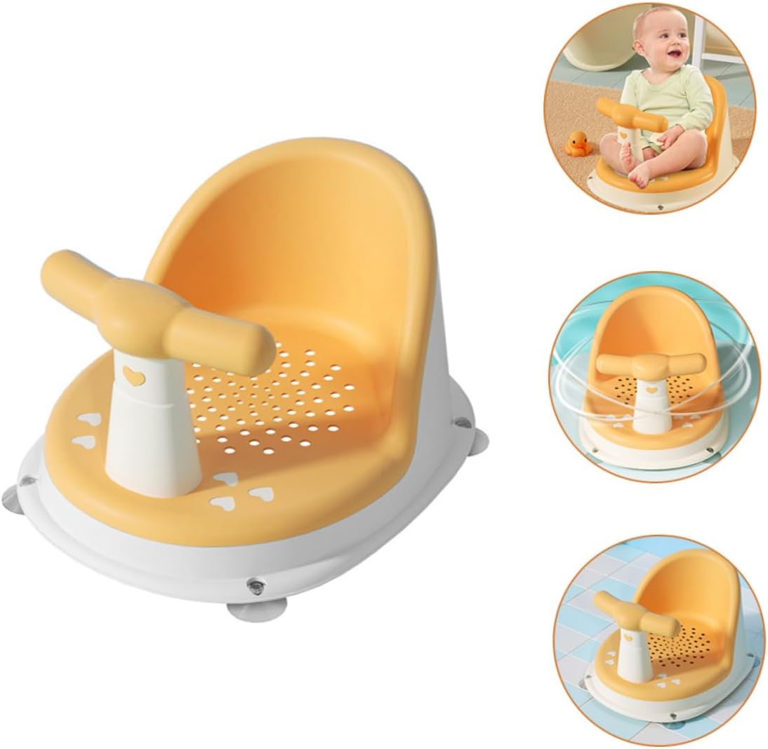 Parliky Portable Bath Seat with Nonslip Support for Bathtub Safe Tub Chair for Months Skid Bath Stool for