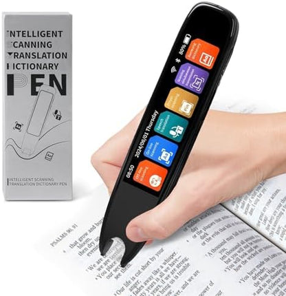 Scan Translation Pen with Camera, 142 Languages Two-Way Instant Translator Pen for Voice, Text, Photo, Offline Online Translation for Business Learning Travel, OCR Digital Reading Pen for Dyslexia