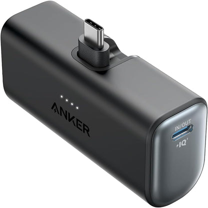 Anker iPhone 16 Portable Charger, Nano Power Bank with Built-in USB C Connector, 5,000mAh Portable Charger 22.5W, for iPhone 16/15 Series, Samsung S22/23 Series, iPad Pro/Air, AirPods, and More