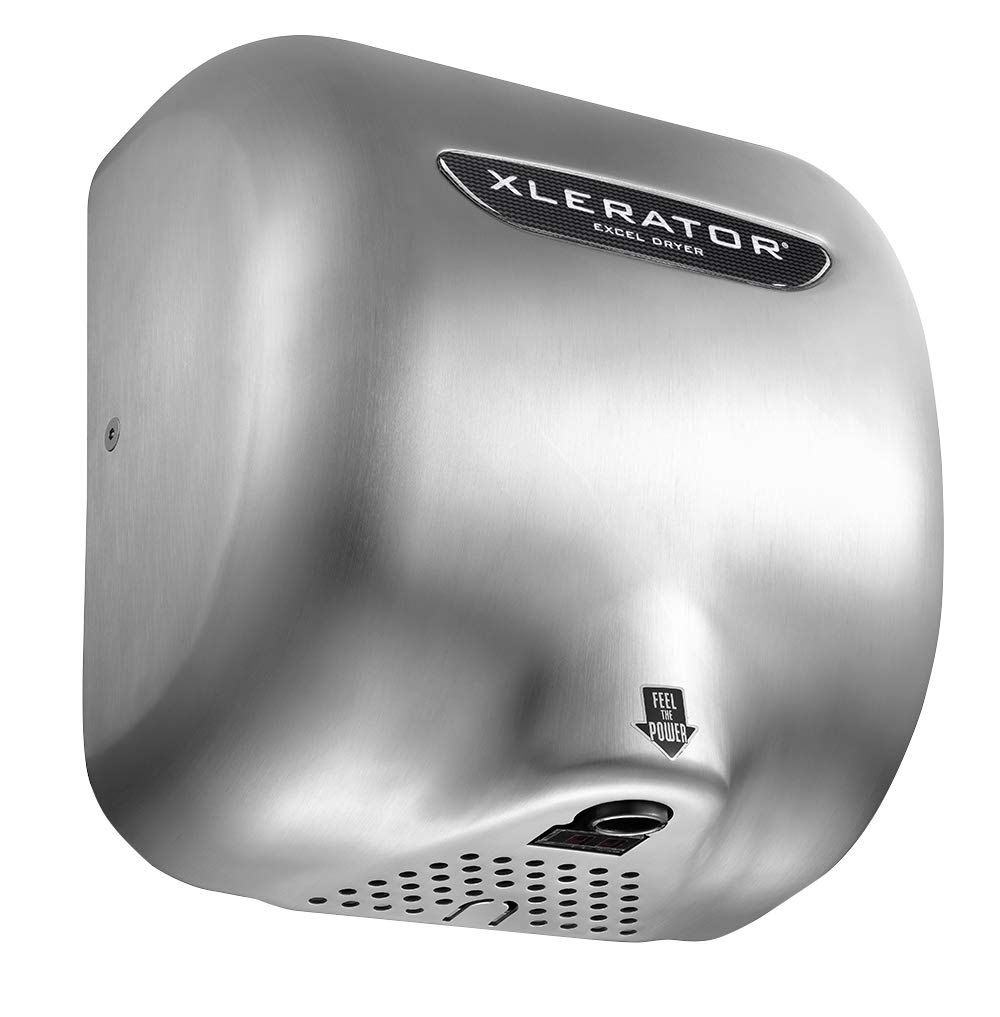 XLERATOR XL-SB Automatic High Speed Hand Dryer with Stainless steel Cover and 1.1 Noise Reduction Nozzle, 12.5 A, 110/120 V