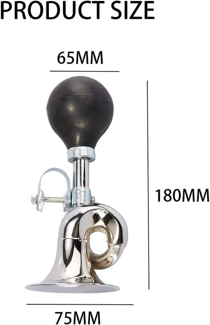 Helonge Bike Horn, Classic Metal Horn for Adult and Kids Bike, Fits Most Bicycle Handlebar