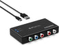 Component to HDMI Video Converter 5 RCA YPbPr to HDMI Adapter 1080P Analog to Digital AV Converter - PuriLite
