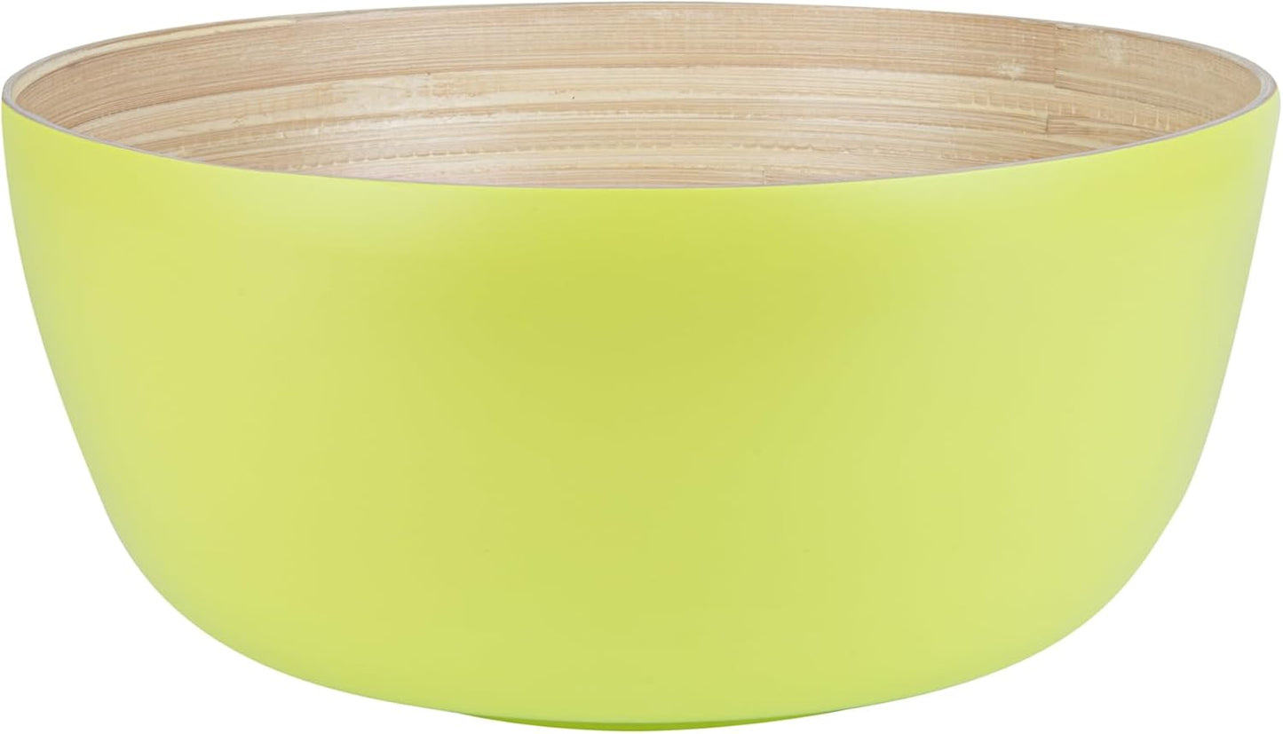 Restaurantware-Bambuddha 51 Ounce Extra Large Salad Bowl, 1 Heavy-Duty Round Salad Bowl - Sustainable, Reusable, Blue Bamboo Serving Dish, for Serving Salads, Fruits, and Appetizers