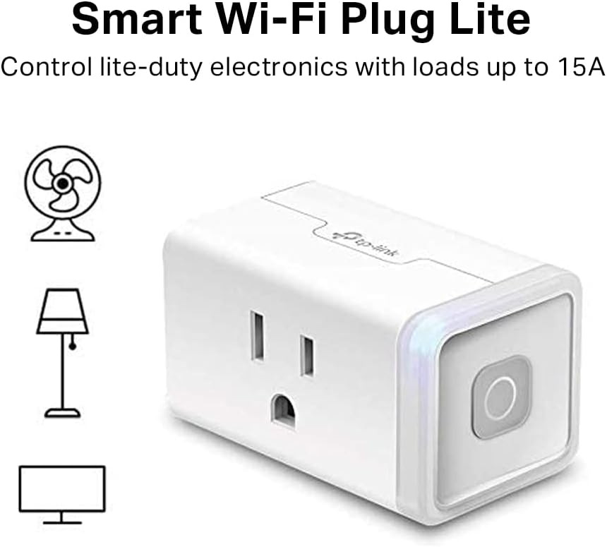 Kasa Smart Plug Mini by TP-Link (HS103P2) - Smart Home WiFi Outlet Works with Alexa, Echo and Google Home, No Hub Required, Remote Control, 2.4GHz WiFi Required, 15 Amp, UL Certified, 2-Pack, White