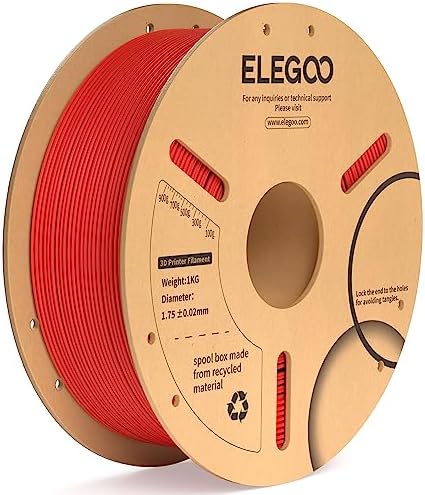 ELEGOO PLA+ Filament 1.75mm Black 4KG, PLA Plus 3D Printer Filament, Dimensional Accuracy +/- 0.02 mm, Tough & High Strength, Fit for Most FDM Printers(1KG/Spool, 2.2 lbs)