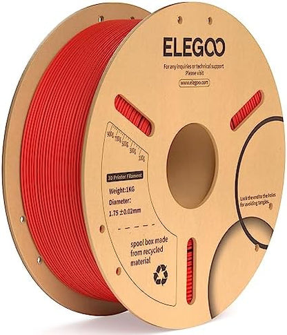 ELEGOO PLA+ Filament 1.75mm Black 4KG, PLA Plus 3D Printer Filament, Dimensional Accuracy +/- 0.02 mm, Tough & High Strength, Fit for Most FDM Printers(1KG/Spool, 2.2 lbs)