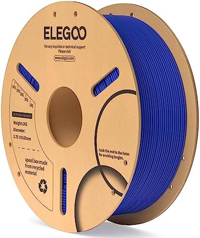ELEGOO PLA Filament 1.75mm Black 1KG,3D Printer Filament Dimensional Accuracy +/- 0.02mm,1kg Cardboard Spool(2.2lbs) 3D Printing Filament Fits for Most FDM 3D Printers